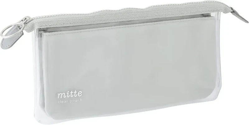 Sun-Star Stationery Transparent Slim Pencil Pouch Flat Style