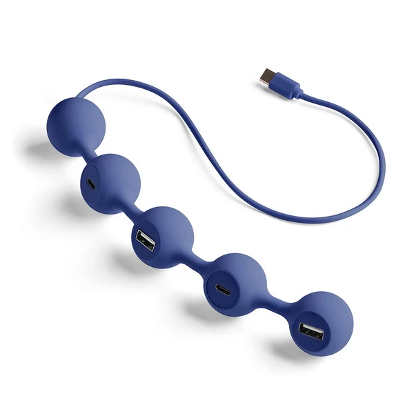Hub-C Peas 4 ports - Bleu foncé