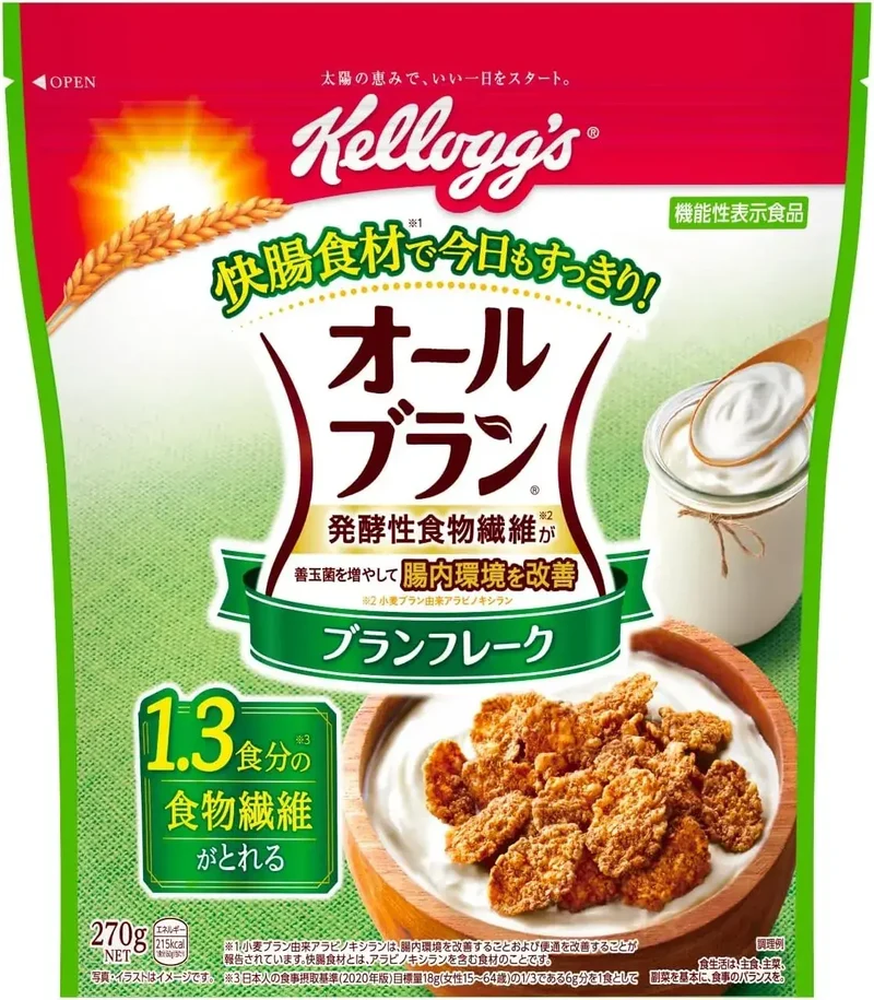 Kellogg's All-Bran Wheat Bran Flakes Cereal Digestive Fiber
