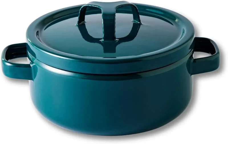 Takumi Japan Enameled Cast Iron Pot, Dual-Handle, 3L IH Compatible