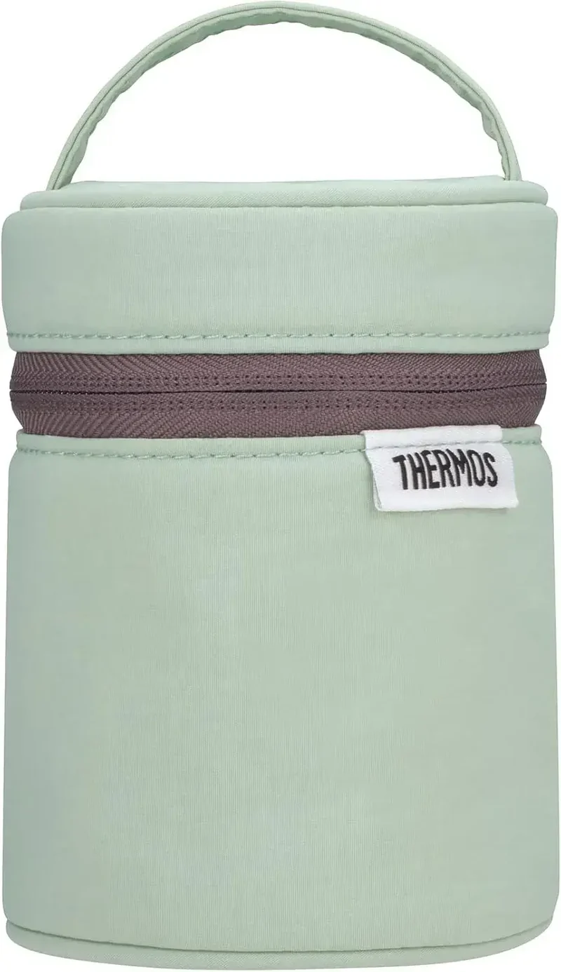 Thermos 200ml Insulated Soup Jar Bag Light Green Travel Food