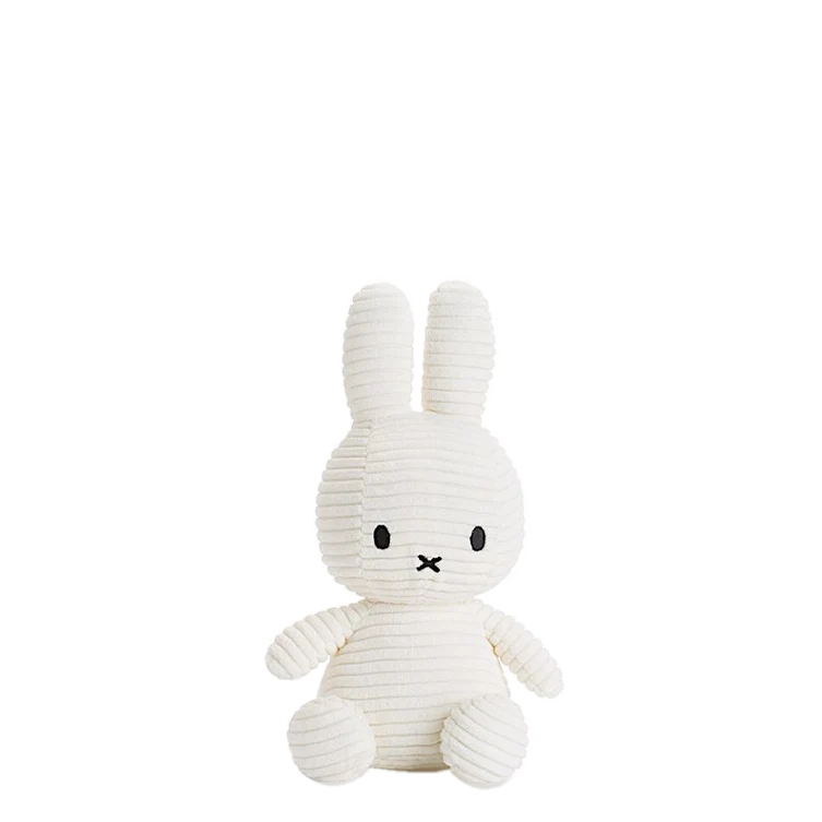 Lapin Miffy velours côtelé 3 tailles - blanc