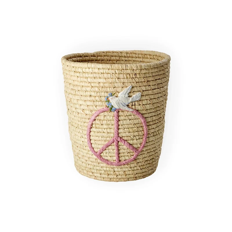 Panier Raphia naturel - Peace & Love