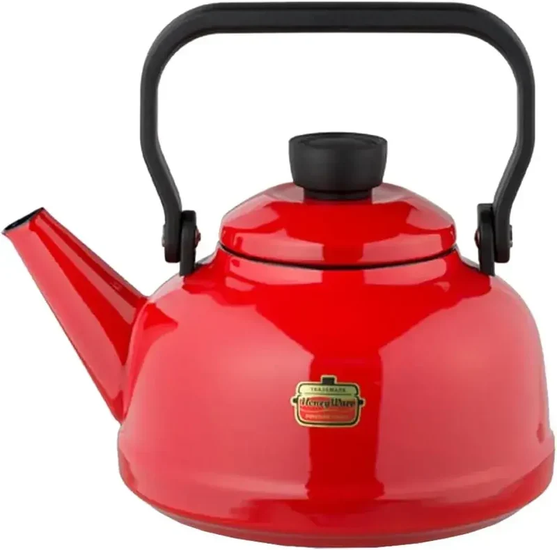 Fuji Horo Solid Kitchen Kettle, Durable Enamel Hot Water Pot 1.5L