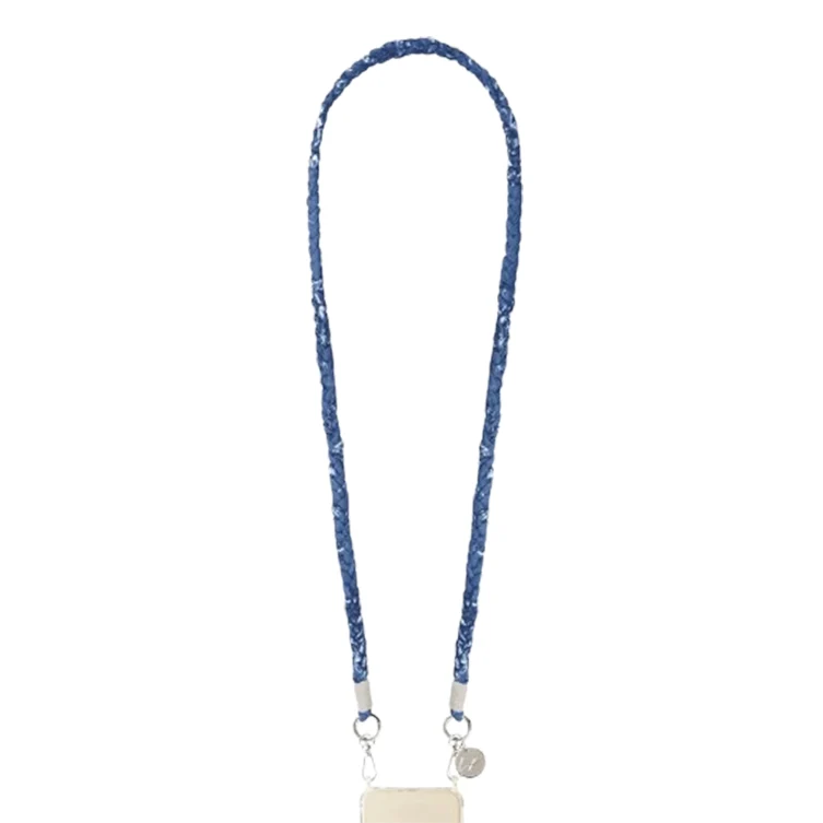 Chaîne de Téléphone Bandana Tressé - Della bleu