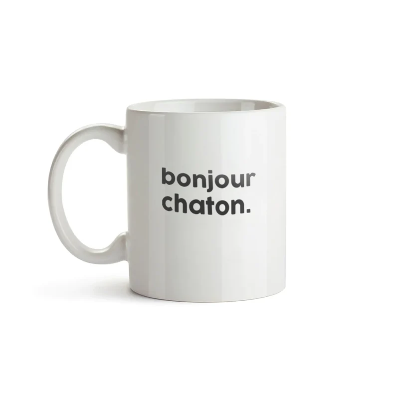 Félicie Aussi Mug Message - Bonjour Chaton