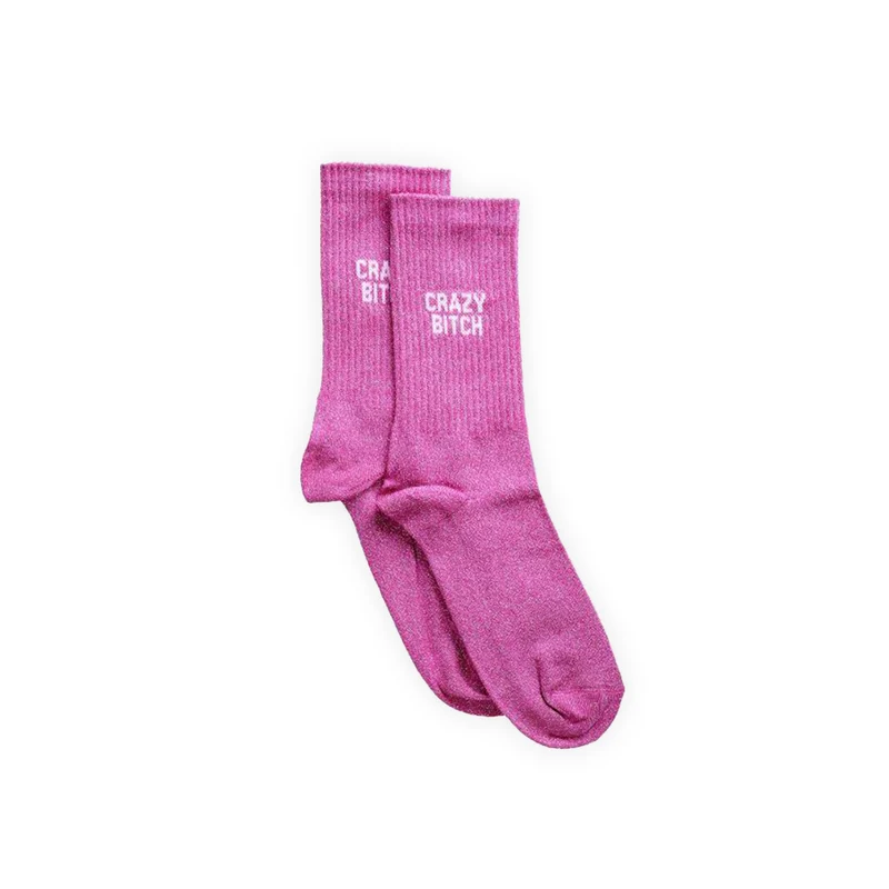 Chaussettes Felicie Aussi à paillettes - Crazy bitch 36/40 Rose