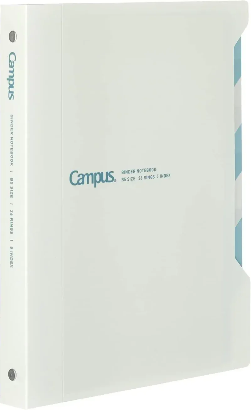 Kokuyo RU-P337W Campus Refillable B5 Binder, Effortless Access Tabs