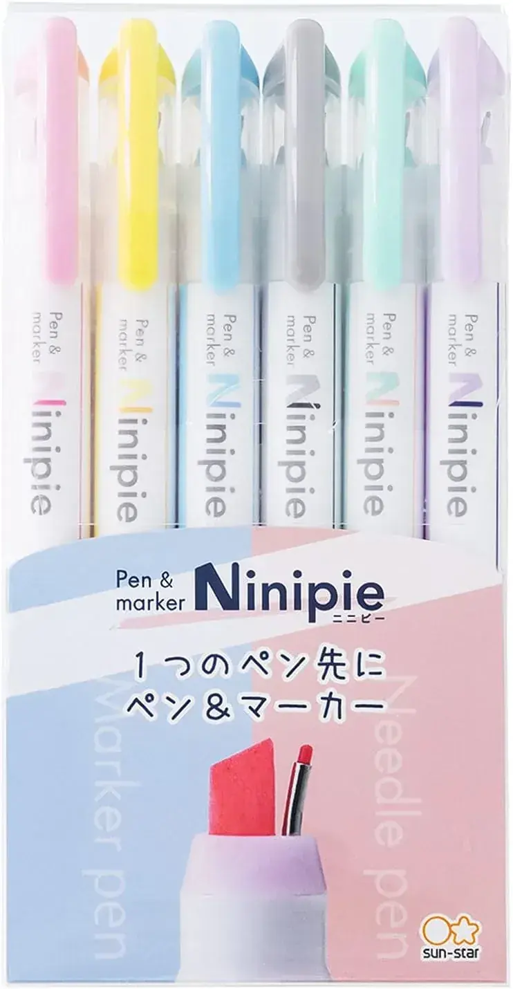 Sun-Star Nimppy Aqua-Based Pen & Marker Kit - 6 Count Set
