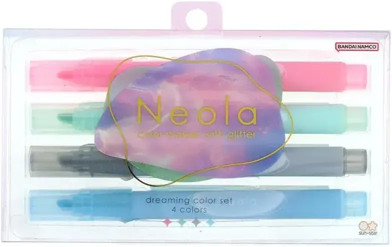 Sun-Star Neora Dreaming Glitter Pens, 4 Distinct Shifting Tones