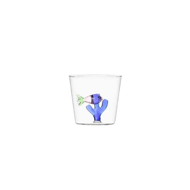 Ichendorf Marine Garden Verre - Poisson rose & Corail Bleu