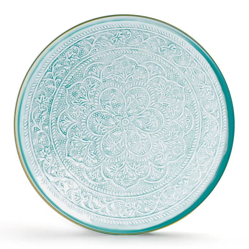 Plateau Berbère Ø 60 cm - bleu clair