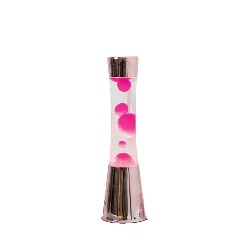 Lampe à lave h.40 cm - rose & magenta
