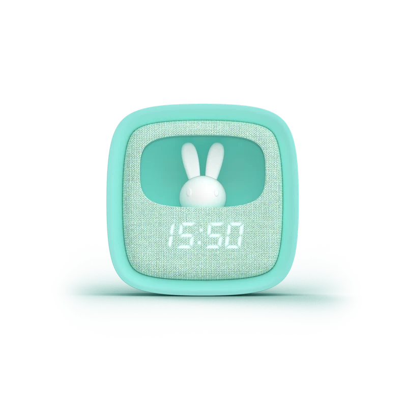 Réveil & veilleuse lapin Billy - turquoise