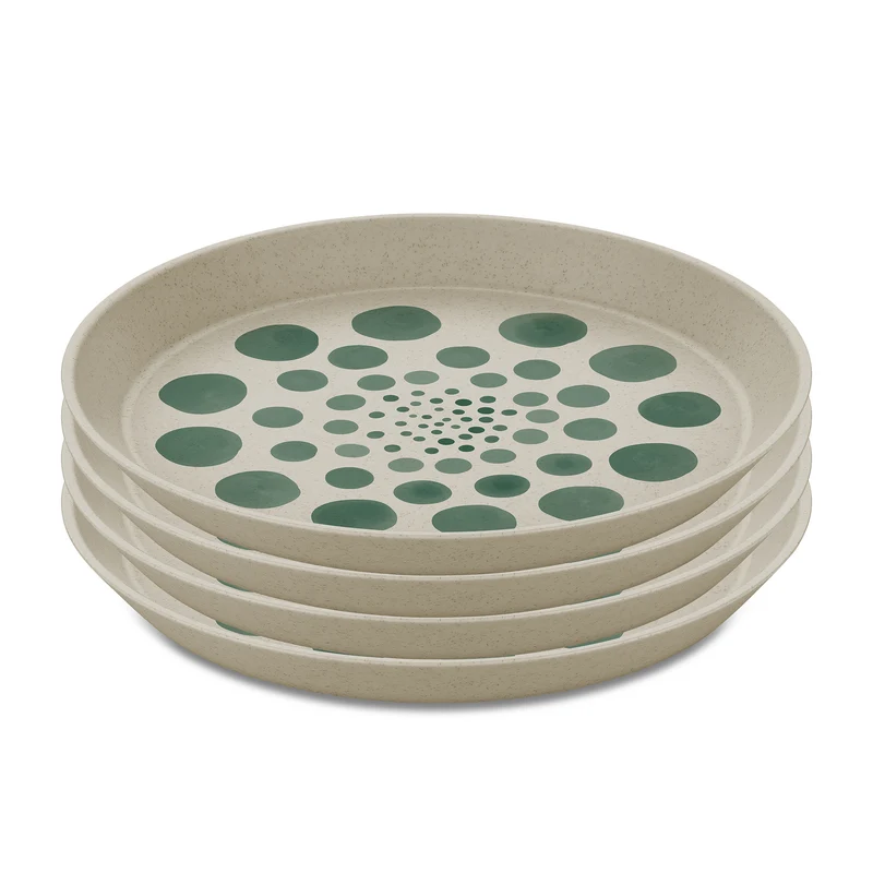 Kleiner Teller CONNECT PLATE 205mm MONSTERA DOTS 4er-Set