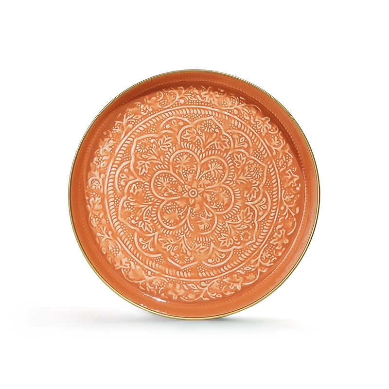 Plateau Berbère Ø 45 cm - terracotta