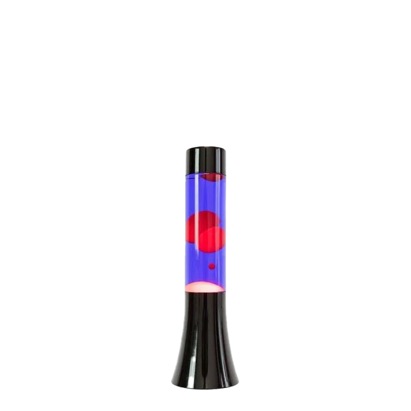 Mini Lampe à lave H.31 cm - bleu & rouge