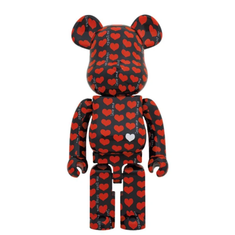 BEARBRICK 1000% BLACK HEART - H 72 cm
