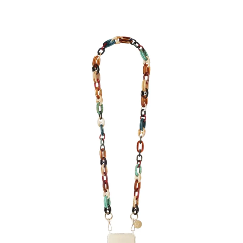 Chaîne de téléphone bijou - Ambre multicolore