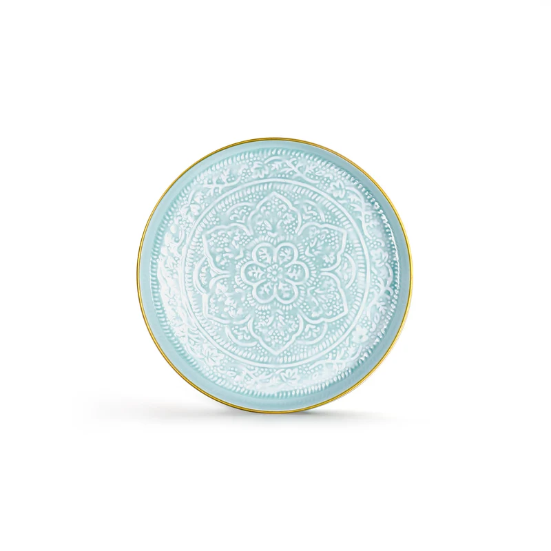 Plateau Berbère Ø 35 cm - bleu clair