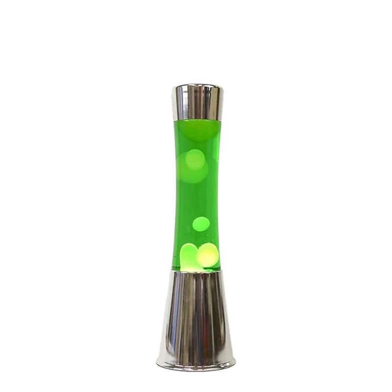 Lampe à lave h.40cm - jaune & vert base métal