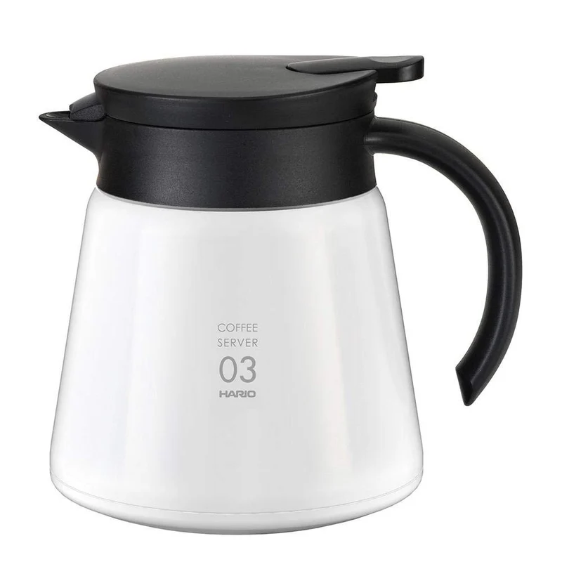 Hario V60 Thermal Stainless Steel Server 800 Vhs-80W 750Ml White -