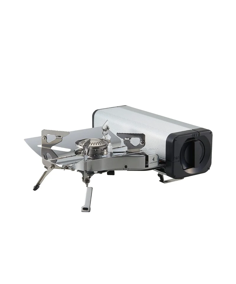 Iwatani Fore Winds Portable Silver Folding Camping Stove for Outdoor Use