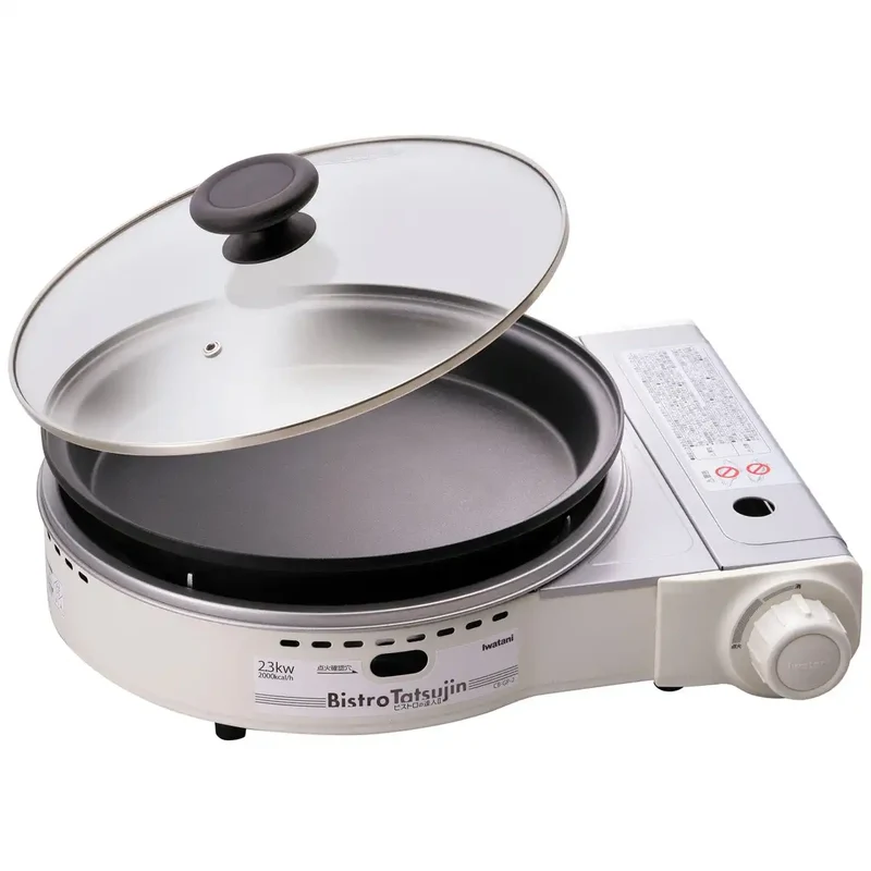 Iwatani Cassette Gas Grill Pan Bistro Master II White CB-GP-W Portable Grill