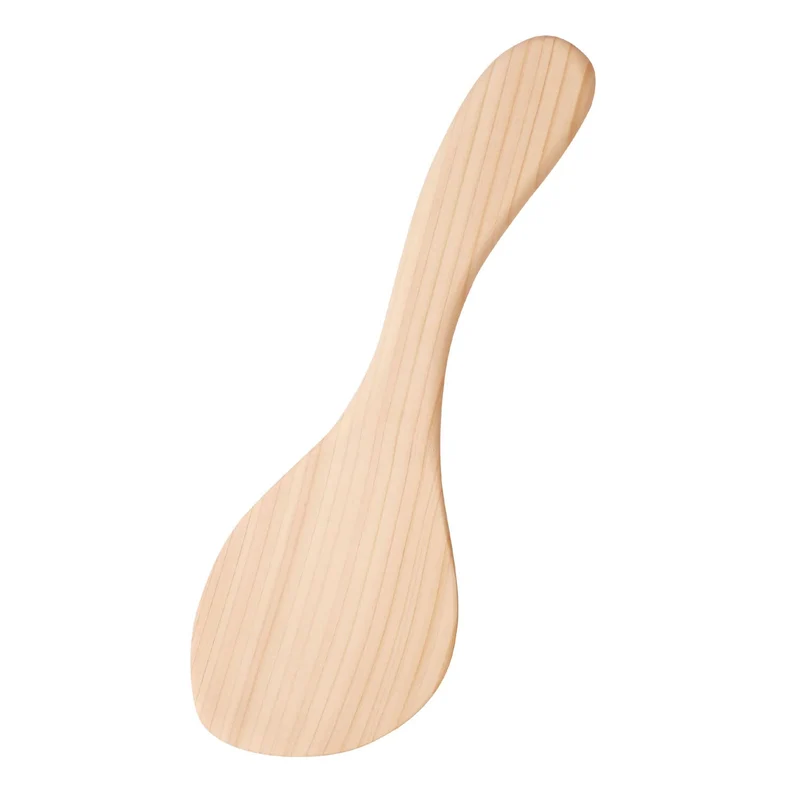 Yamaco Cypress Rice Scoop Large Easy Grip Unpainted Kitchen Utensil Japan