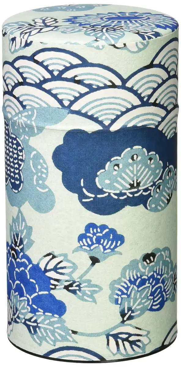 Yamaco Tea Canister L Seigaiha Design