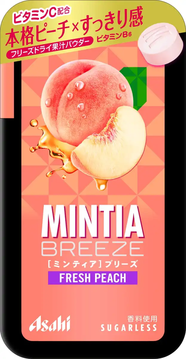 Asahi Group Food Mintia Breeze Fresh Peach 30 Tablets per pack