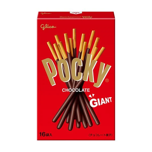 Pocky Giant Chocolate Snack Sticks by Glico - 16 Count (20 Packs)