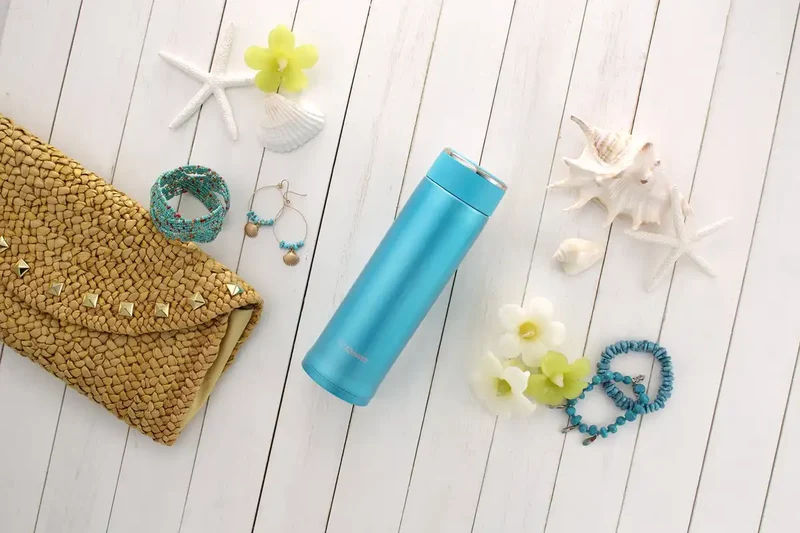 Zojirushi 360ml Stainless Steel Water Bottle Mug Turquoise Blue