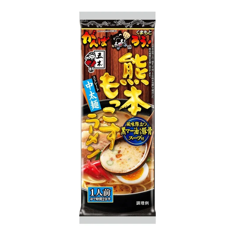 Itsuki Kumamoto Mokkosu Tonkotsu Ramen 123g – Authentic Japanese Pork Bone Soup Instant Noodles