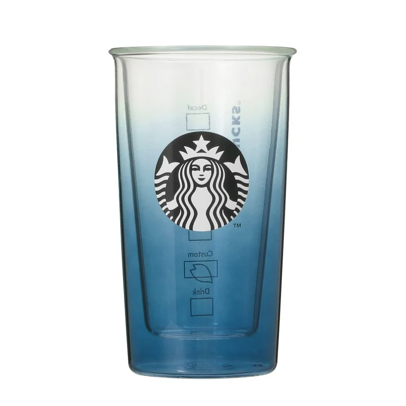 Starbucks Sakura2025 Double Wall Glass 355Ml Night Blue Sakura Cherry Blossom