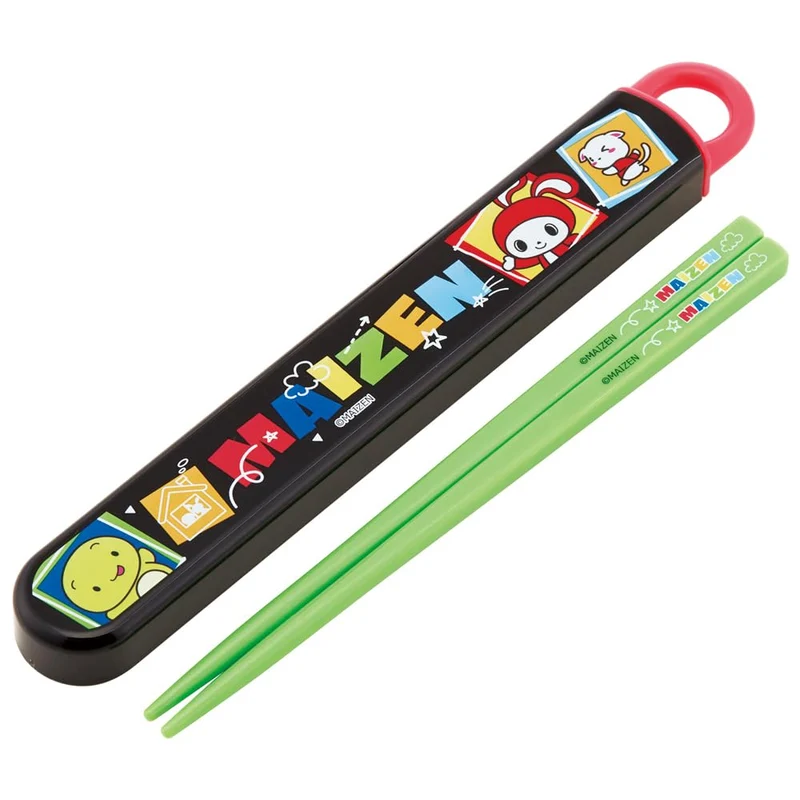Skater Kids Chopstick Set 16.5cm with Case Antibacterial Easy-Open Japan Made