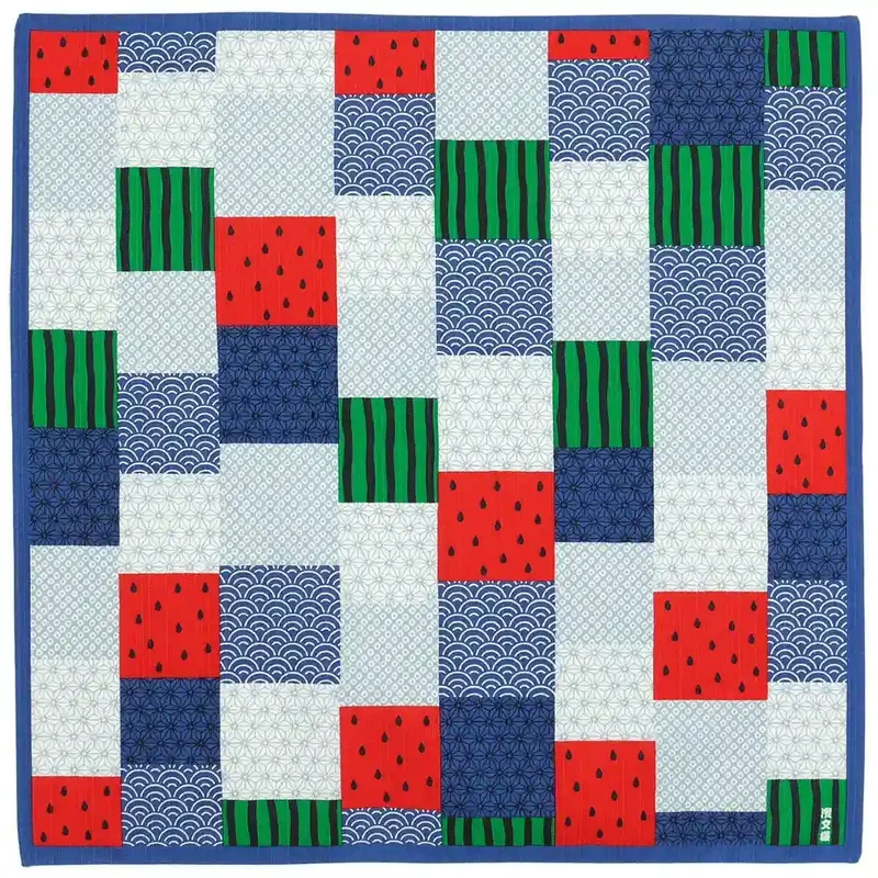 Hama Pattern Furoshiki 50Cm Watermelon Patchwork Cloth From Japan