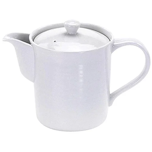 Itsumi Pottery Mh Pot White Large 043792 With Cylindrical Tea Strainer -