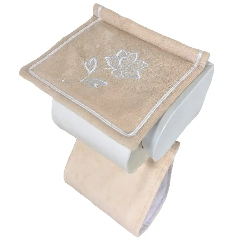 Senko Lacey Rose Paper Holder Cover Beige Rose Embroidery Japan Elegant 67350