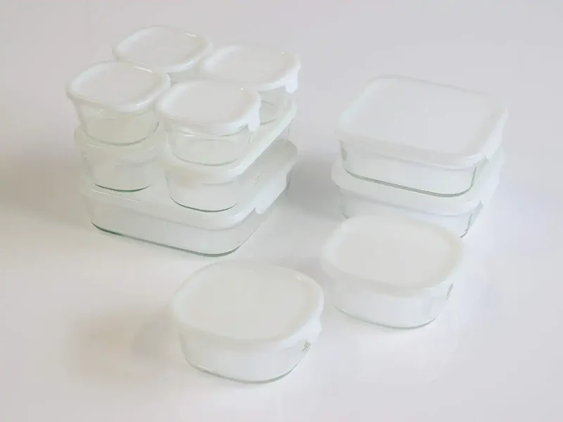 Iwaki Japan Ps-Prn-11W Heat Resistant Glass Storage Container 11Pc Set 200Ml-1200Ml