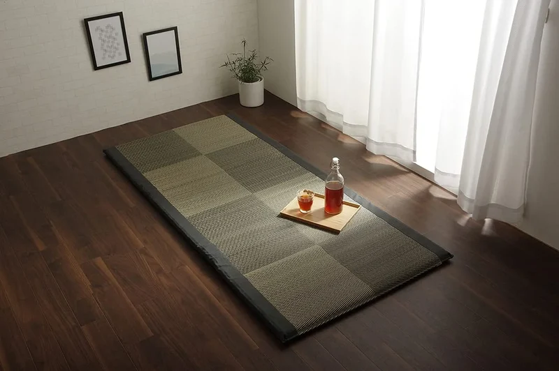Ikehiko Corporation Japanese Igusa Sheets Bed Pad Noah Raku Raku Single Black