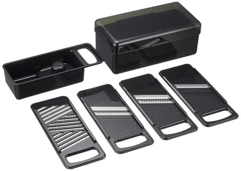 Pearl Metal Kinzoku Vegetable Slicer 4P Black - - C-2994