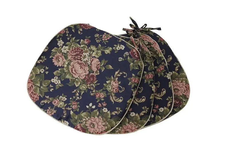 Set Of 4 Navy Batei Cushion By Olivia - Approximate Size
