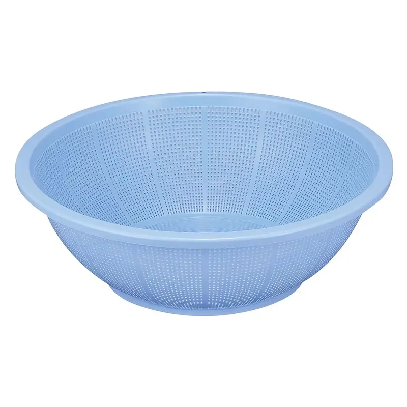 Shinkigosei Plastic Shallow Strainer Blue 47cm
