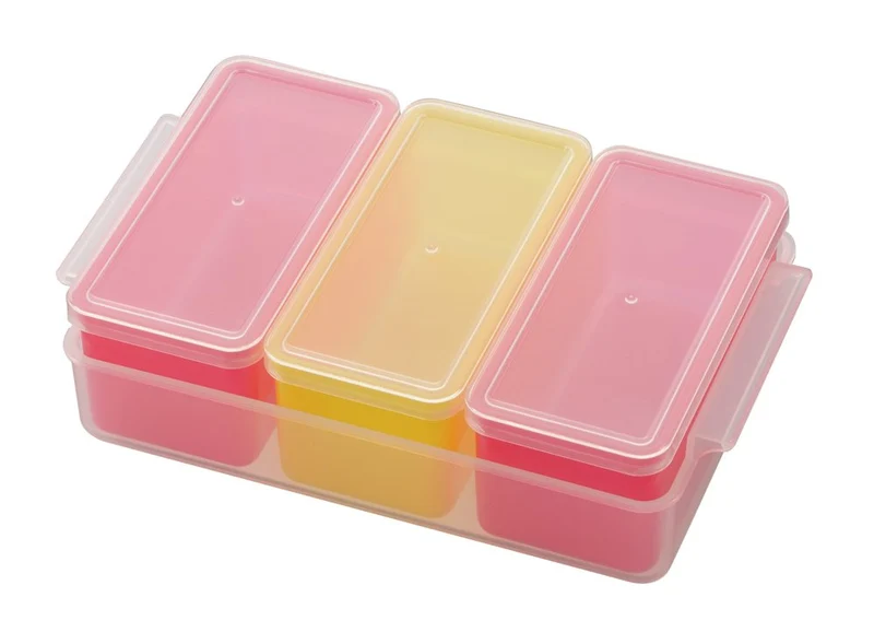 Pearl Metal Kinzoku Cube Stocker 3 Piece W/ Tray C-5743