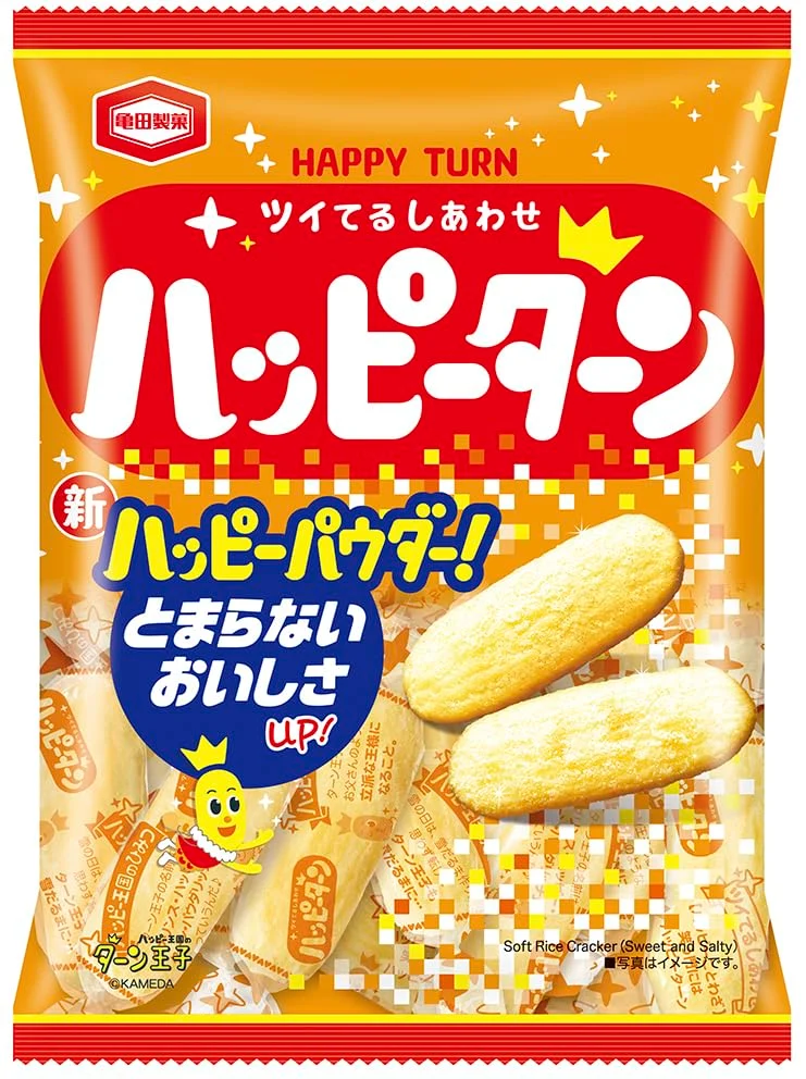 Kameda Seika Happy Turn Rice Crackers 96G Bag Senbei Snacks