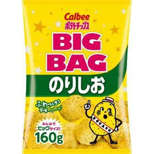 Calbee Norishio Salted Seaweed Potato Chips 160g Bag