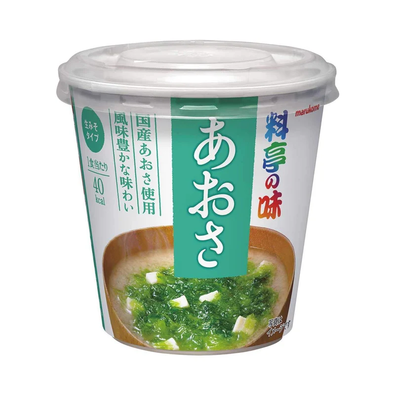 Marukome Ryotei No Aji Instant Aosa Seaweed Miso Soup 22g Cup