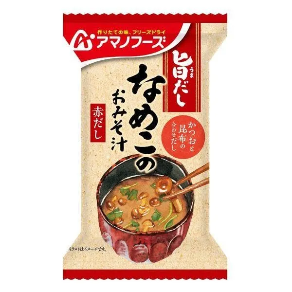 Amano Foods Freeze Dried Red Miso Soup Nameko Mushroom