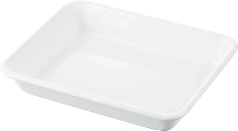 Noda Horo Japan White Enamel Tray Series Durable Enamelware for Kitchen